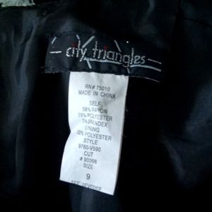 city triangles red on black Vintage Rockabilly dress